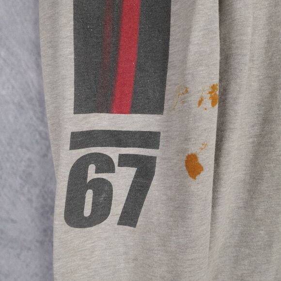 Vintage Polo Sport Ralph Lauren Shirt Mens Large Gray Logo Spellout Long Sleeve - Picture 12 of 16